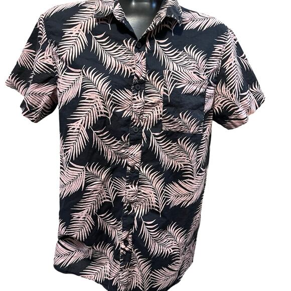Cuidado con el Perro Tropical Print Button-Up Shirt, Size M - Picture 1 of 4